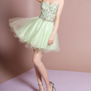 Jeweled Sleeveless Evening Short Dress